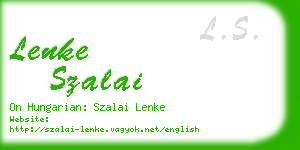 lenke szalai business card